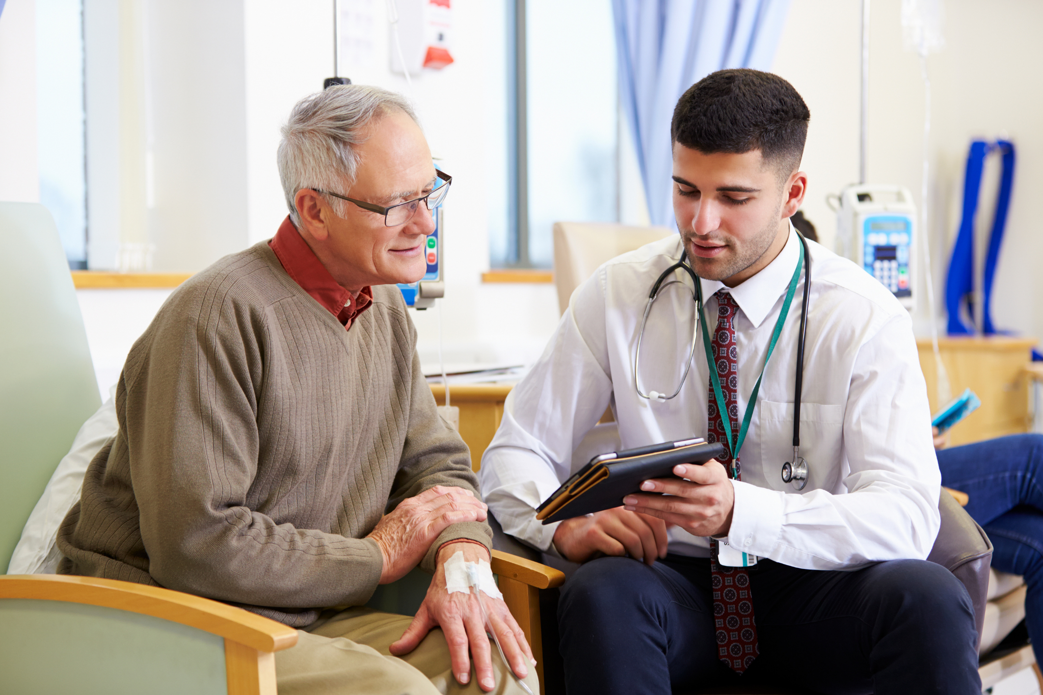Doctor consulting with patient about treatment options